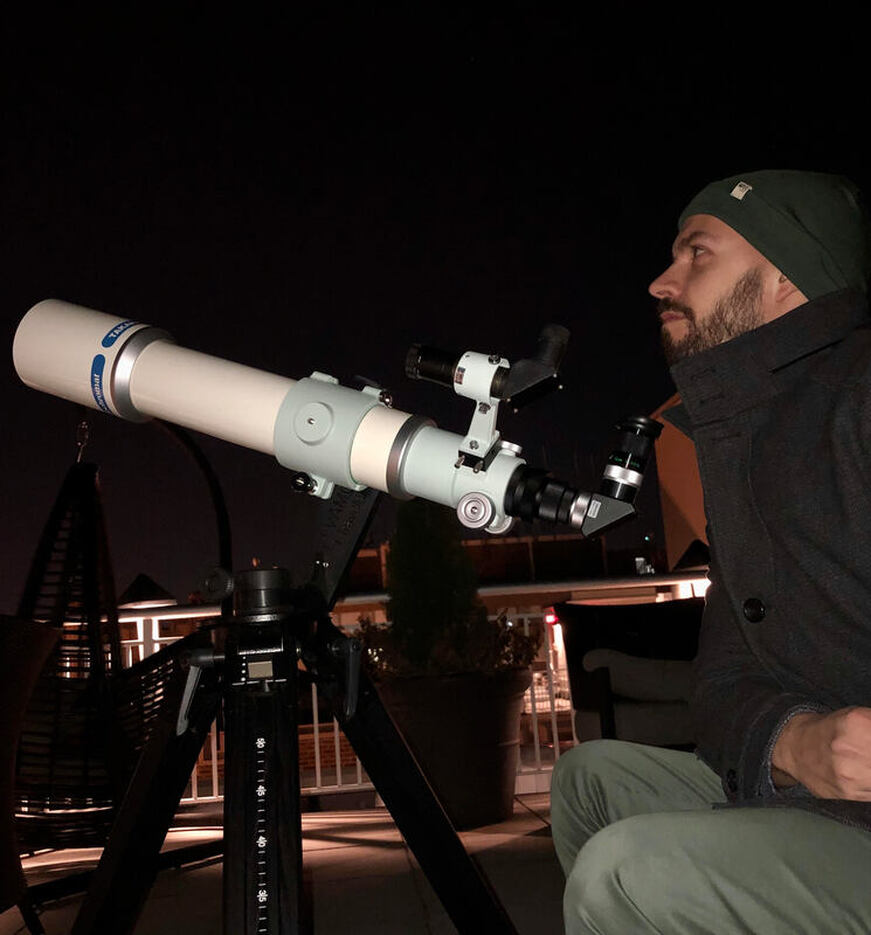 amateur astronomer by may telescope used